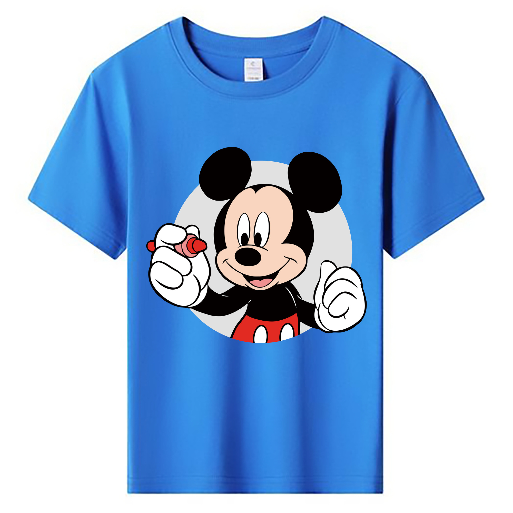 ミッキーマウス Mickey Mouse 綿100％キッズTシャツ（フロントプリント）